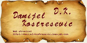 Danijel Kostrešević vizit kartica